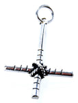 Kreuz 65 mit Schlangenkette - Silber