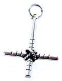 Kreuz 65 mit Schlangenkette - Silber