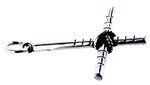 Kreuz 65 mit Schlangenkette - Silber