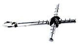Kreuz 65 mit Schlangenkette - Silber