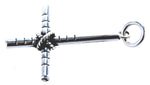 Kreuz 65 mit Schlangenkette - Silber
