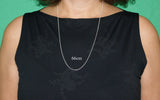 Schlangenkette 1 mm - hell - Silber