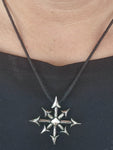 Chaosstern 59 mit Schlangenkette - Silber