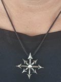 Chaosstern 59 mit Schlangenkette - Silber