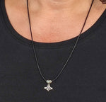 Thorshammer 71 mit Schlangenkette - Silber