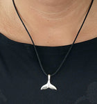 Walflosse 128 mit Schlangenkette - Silber