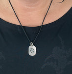 Rune Ingwaz 313 mit Schlangenkette - Silber