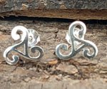 Ohrstecker 40 Triskele - Silber