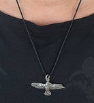 Rabe 29 mit Korbkette - Silber