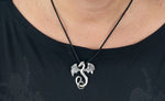 Drache 235 mit Schlangenkette - Silber