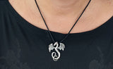 Drache 235 mit Schlangenkette - Silber