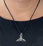 Walflosse 270 mit Schlangenkette - Silber