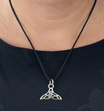 Walflosse 270 mit Schlangenkette - Silber