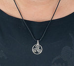 Triskele 23 mit Schlangenkette - Silber