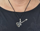 Gitarre 1 mit Panzerkette - Edelstahl