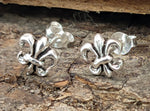 Ohrstecker 35 Fleur-de-Lys - Silber