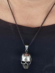 Totenkopf 85 A mit Königskette - Edelstahl