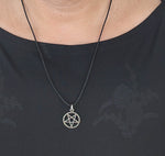 Pentagramm 52 mit Schlangenkette - Silber