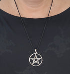 Pentagramm 229 mit Schlangenkette - Silber