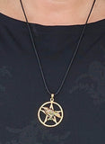 Anhänger 175 Pentagramm mit Rabe - Bronze