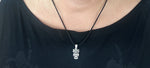 Eule 14 A mit Schlangenkette - Silber