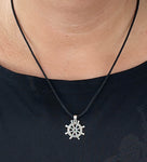 Steuerrad 126 mit Schlangenkette - Silber