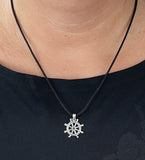 Steuerrad 126 mit Schlangenkette - Silber