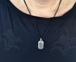 Rune Algiz 155 mit Schlangenkette - Silber