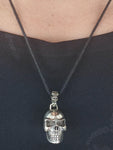 Totenkopf 181 mit Schlangenkette - Silber