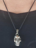 Totenkopf 181 mit Schlangenkette - Silber