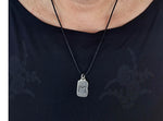 Rune Ehwaz 305 mit Schlangenkette - Silber