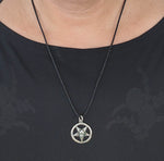Pentagramm 54 mit Schlangenkette - Silber