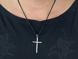 Kreuz 20 mit Schlangenkette - Silber