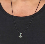 Thorshammer 66 mit Schlangenkette - Silber