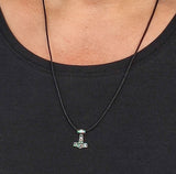Thorshammer 66 mit Schlangenkette - Silber
