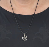 Pentagramm 46 mit Schlangenkette - Silber