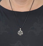 Pentagramm 252 mit Schlangenkette - Silber