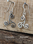 Ohrring 19 Triskele - Silber