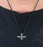 Rabe 28 mit Schlangenkette - Silber