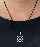 Steuerrad 127 mit Schlangenkette - Silber