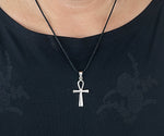 Ankh 32 A mit Schlangenkette - Silber