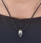 Totenkopf 34 mit Schlangenkette - Silber