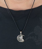 Wolf im Mond 354 mit Schlangenkette - Silber