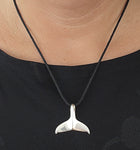 Walflosse 182 mit Schlangenkette - Silber