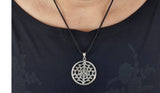 Sri Yantra 132 mit Schlangenkette - Silber