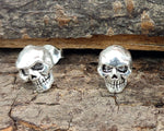 Ohrstecker 49 Totenkopf - Silber