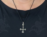 Kreuz 64 mit Schlangenkette - Silber