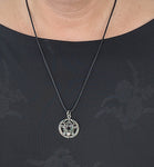 Pentagramm 139 mit Schlangenkette - Silber