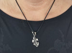 Gitarre 38 mit Schlangenkette - Silber