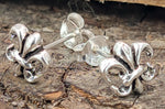 Ohrstecker 35 Fleur-de-Lys - Silber